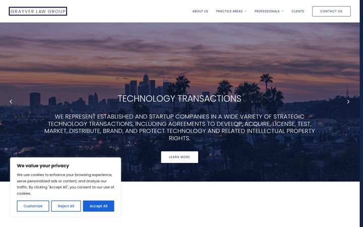 Screenshot of grayverlaw.com
