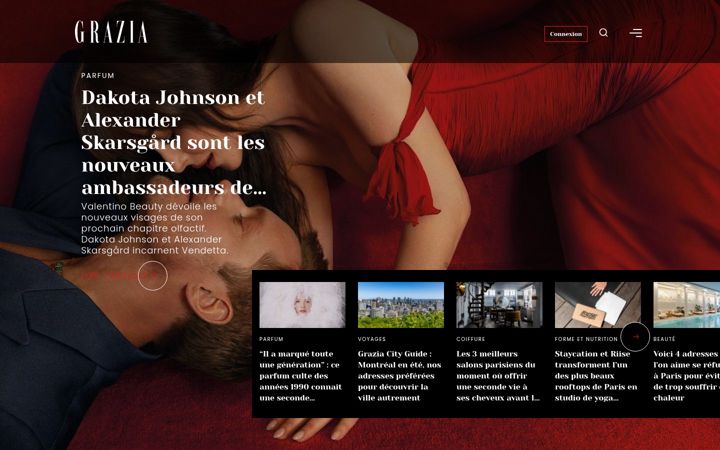 Screenshot of grazia.fr