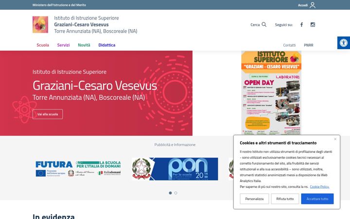Screenshot of grazianicesarovesevus.edu.it