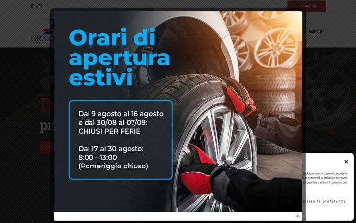 Screenshot of grazianogomme.it