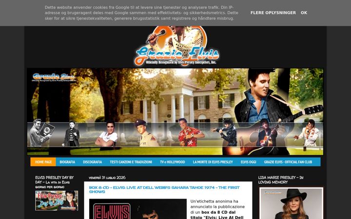 Screenshot of grazielvis.it