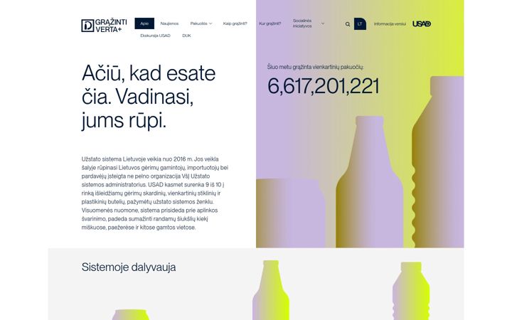 Screenshot of grazintiverta.lt