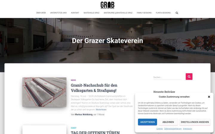 Screenshot of grazskate.at
