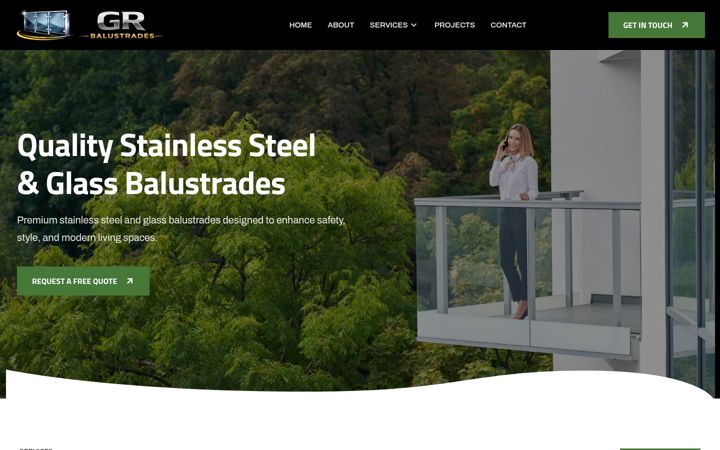 Screenshot of grbalustrades.com