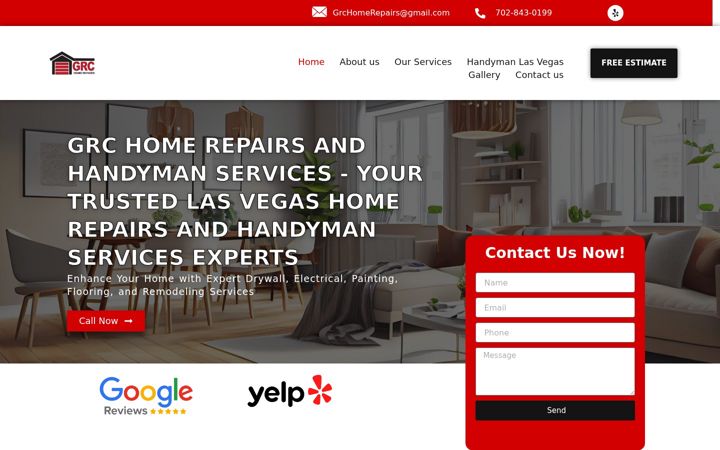 Screenshot of grchomerepairs.com