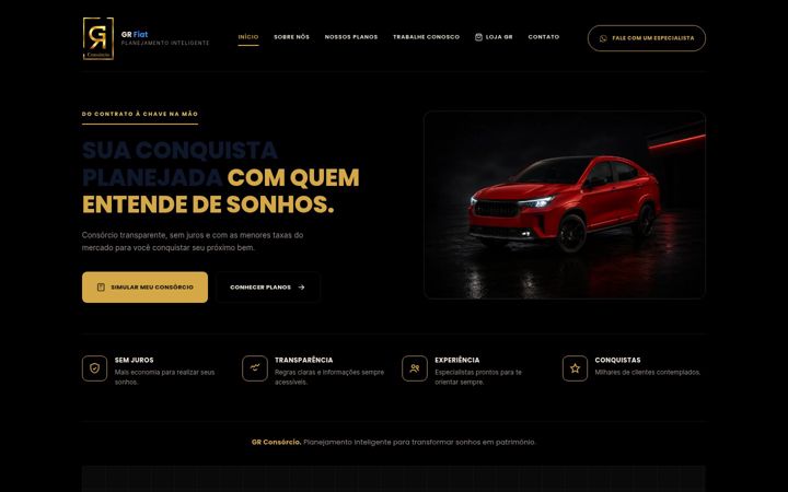 Screenshot of grconsorcio.com.br