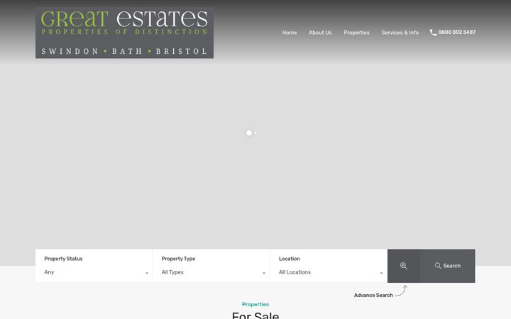Screenshot of great-estates.co.uk