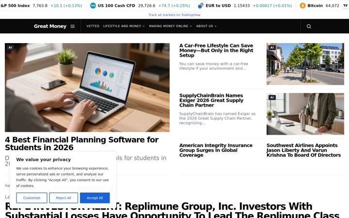 Screenshot of great-money.com
