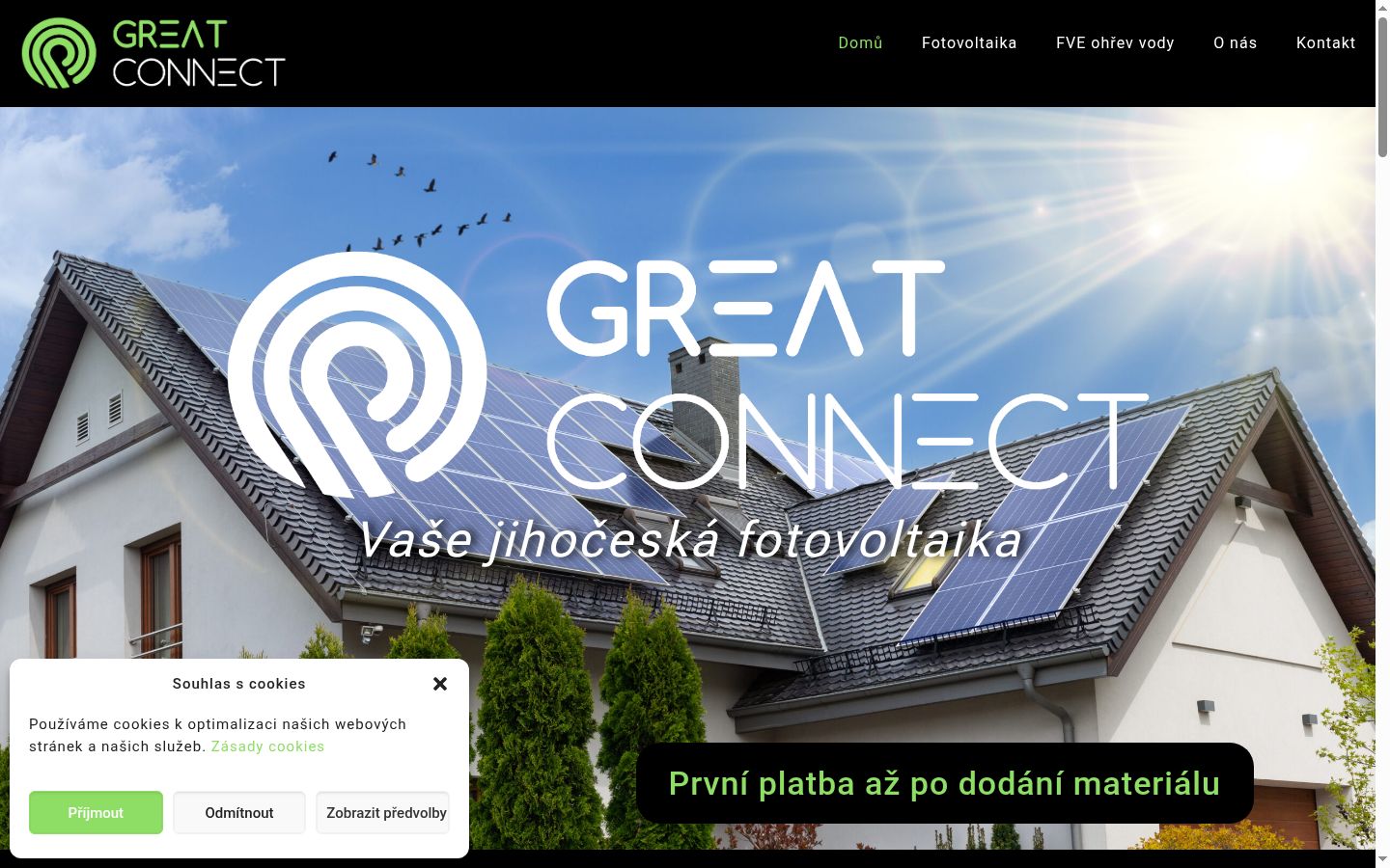 Snimka zaslona bannera za privolu prikazanog prije bilo kakve interakcije