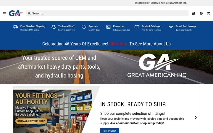 Screenshot of greatamericaninc.com