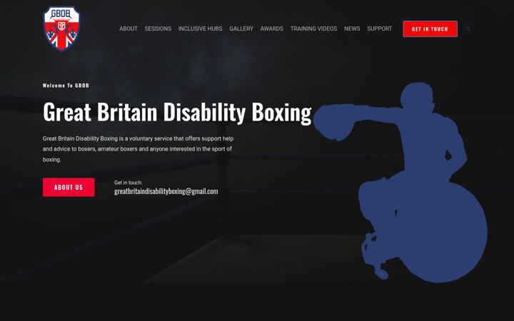 Screenshot of greatbritaindisabilityboxing.co.uk
