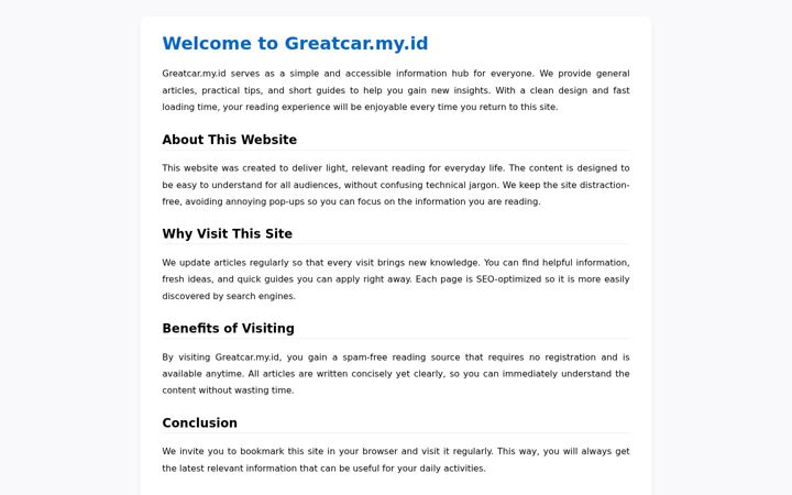 Screenshot of greatcar.my.id
