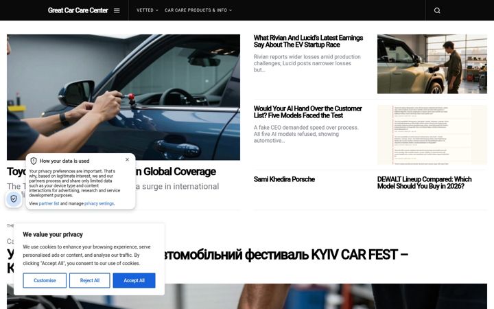 Screenshot of greatcarcarecenter.com