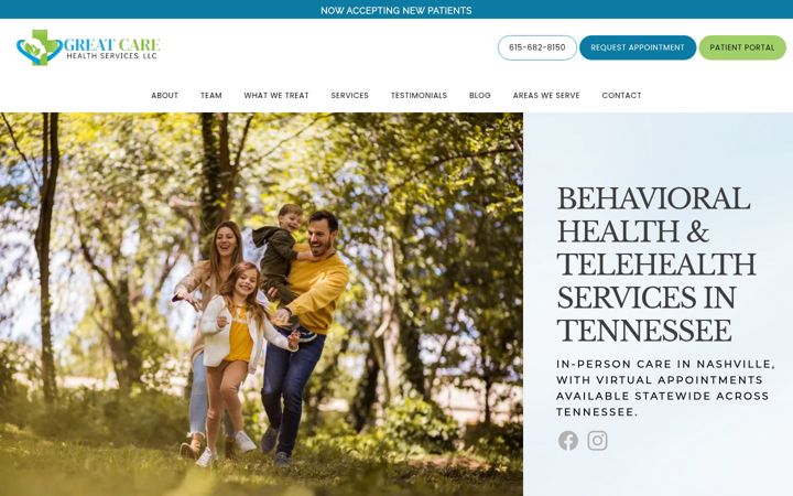 Screenshot of greatcareservice.com