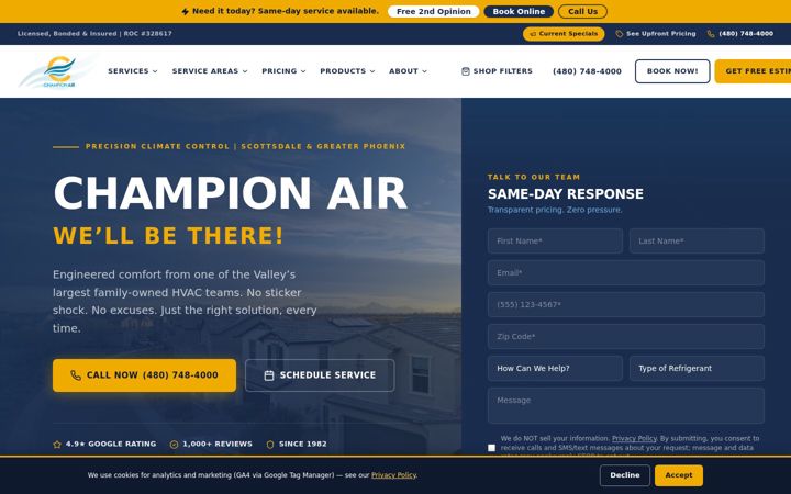 Screenshot of greatdaneairlines.com