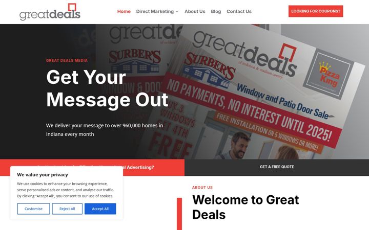 Screenshot of greatdealsmedia.com