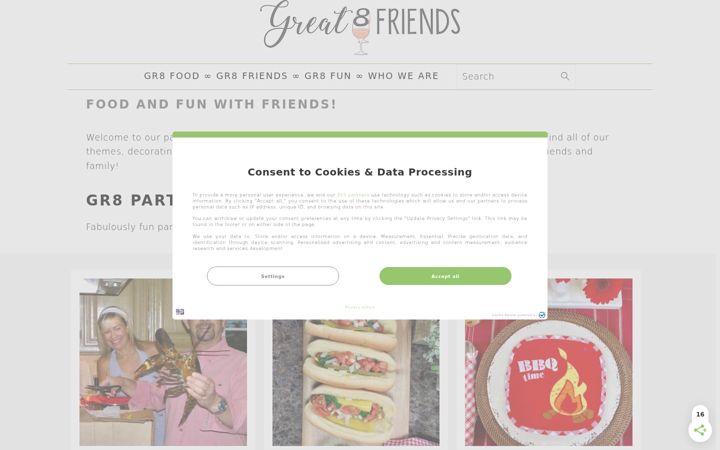 Screenshot of greateightfriends.com