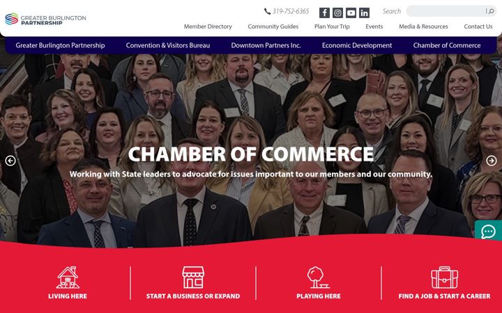 Screenshot of greaterburlington.com