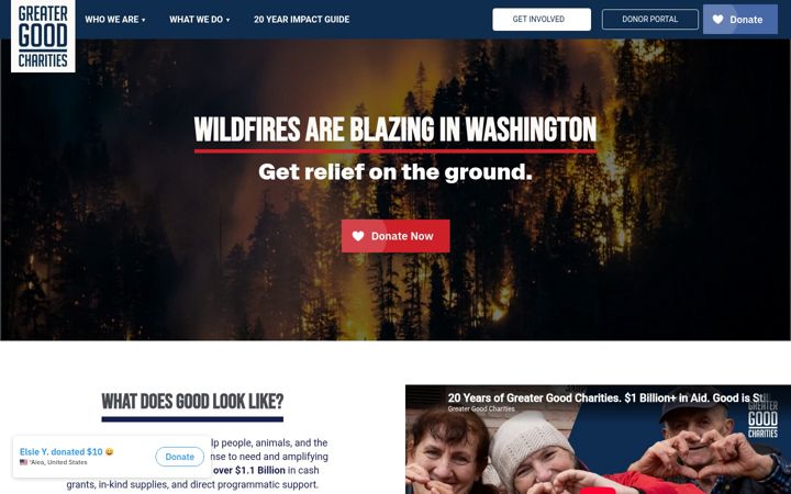 Screenshot of greatergood.org