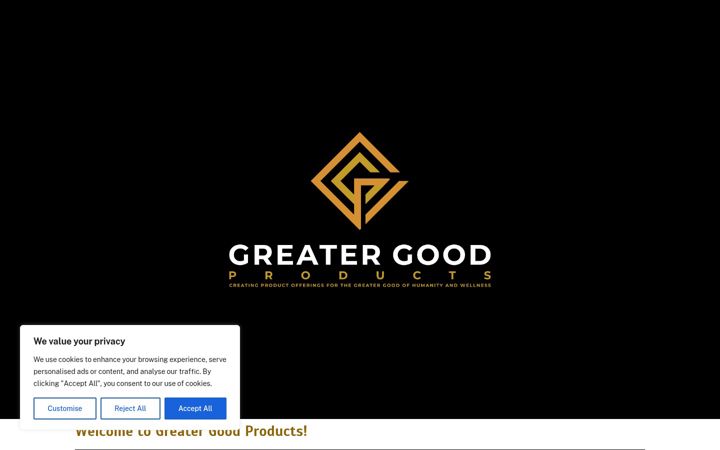 Screenshot of greatergoodproducts.com
