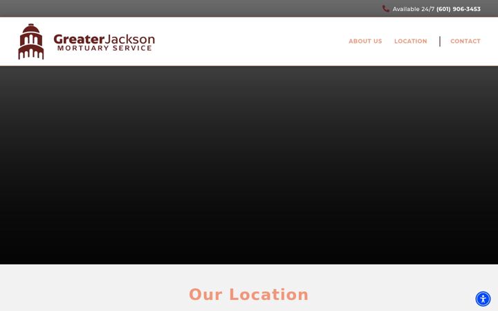 Screenshot of greaterjacksonmortuary.com