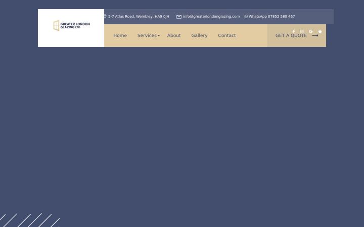 Screenshot of greaterlondonglazing.com