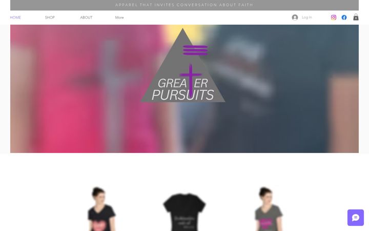 Screenshot of greaterpursuits.com