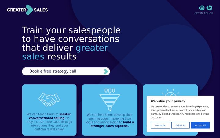 Screenshot of greatersales.com