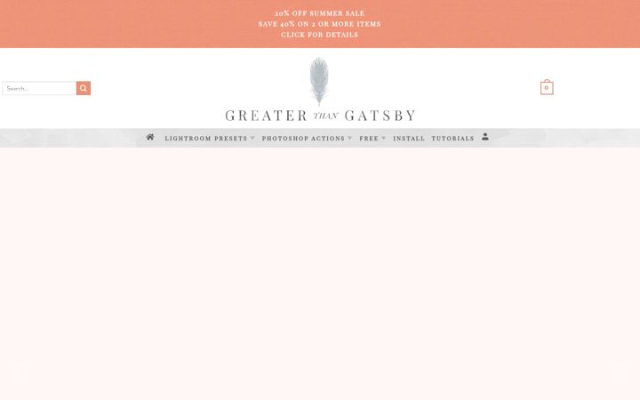 Screenshot of greaterthangatsby.com