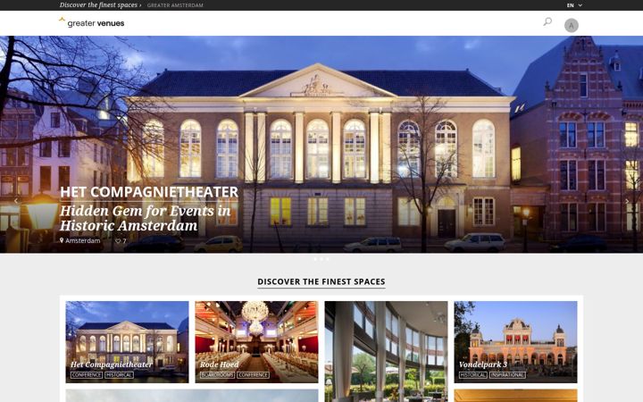 Screenshot von greatervenues.com