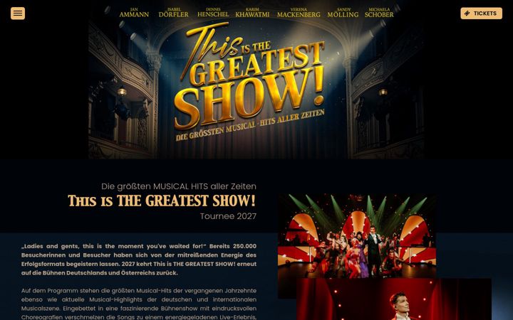 Skjermbilde av greatest-show.de