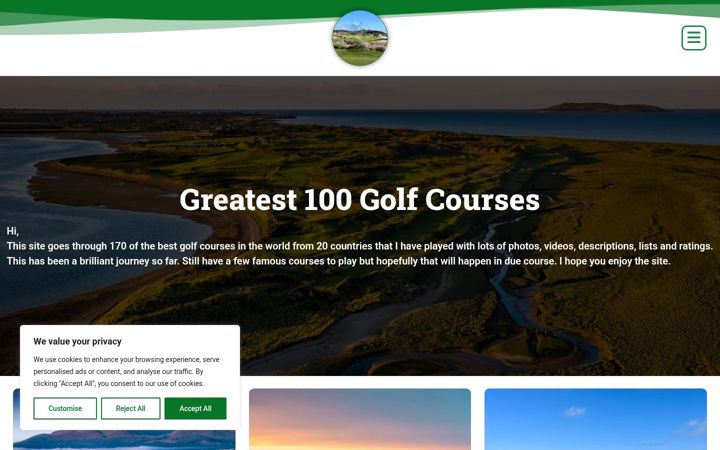 Screenshot of greatest100golfcourses.com