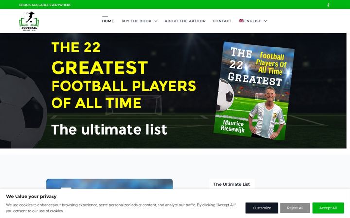 Screenshot of greatestfootballers.com