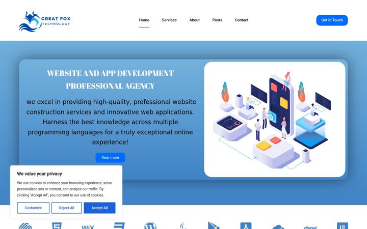 Screenshot of greatfoxtechnology.com