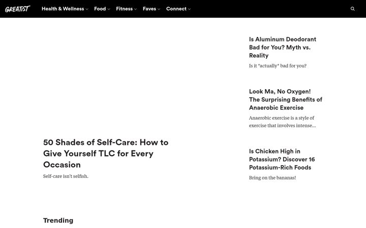 Screenshot of greatist.com