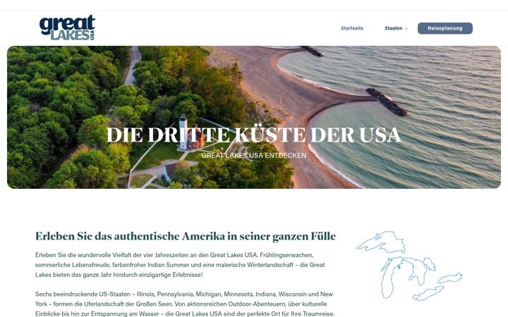 Screenshot of greatlakes.de