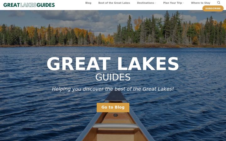 Screenshot of greatlakesguides.com