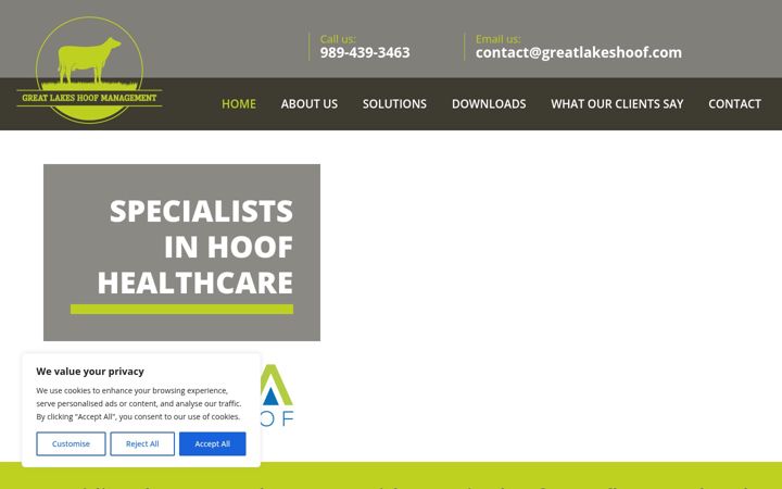Screenshot of greatlakeshoof.com