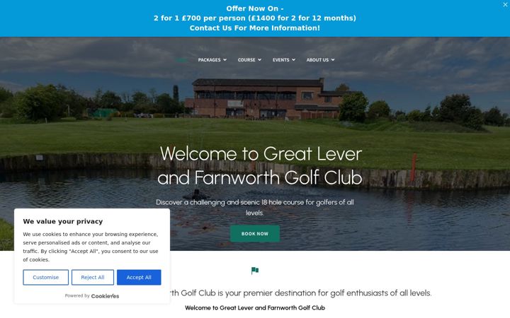 Screenshot of greatleverandfarnworthgolfclub.co.uk