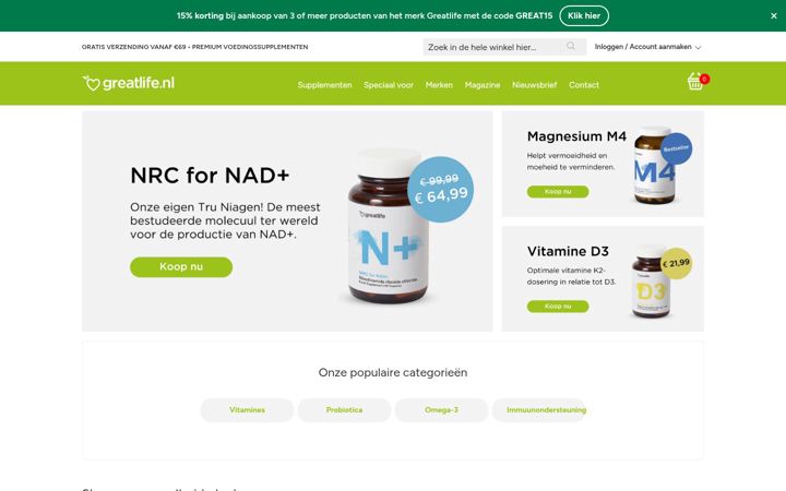 Screenshot of greatlife.nl