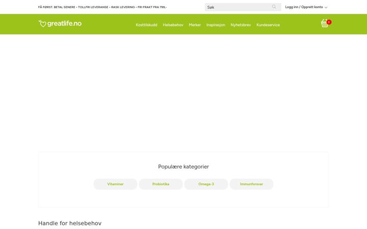 Screenshot of greatlife.no