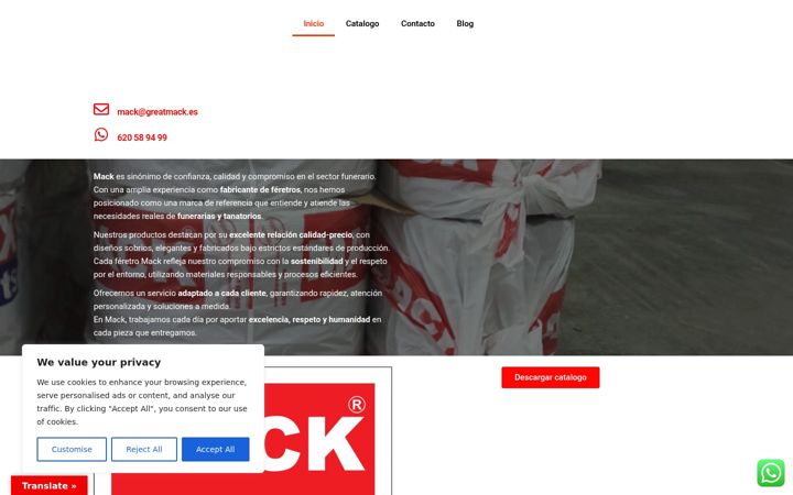 Screenshot of greatmack.com