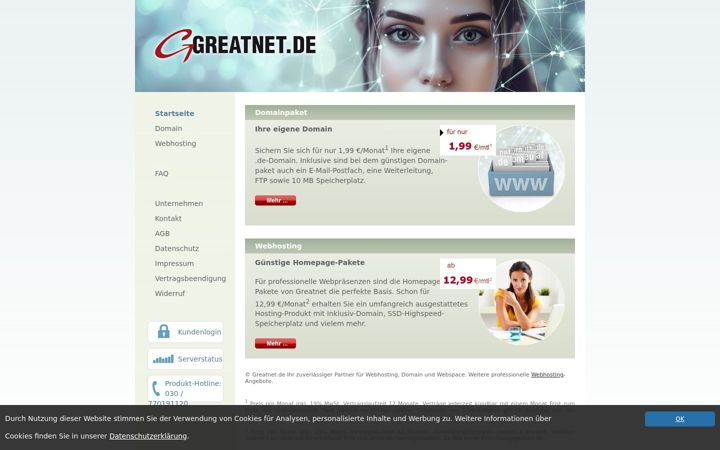 Screenshot stránky greatnet.de