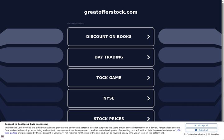 Screenshot of greatofferstock.com