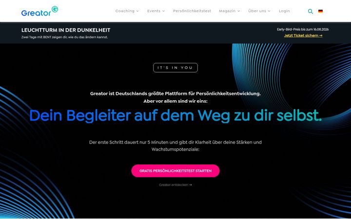 Screenshot of greator-events.de