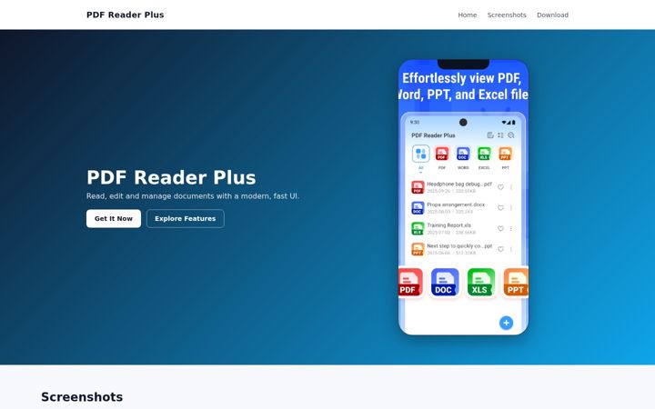 Screenshot of greatpdfreaderplus.com
