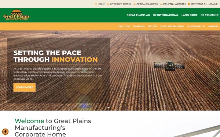 Screenshot of greatplainsmfg.com
