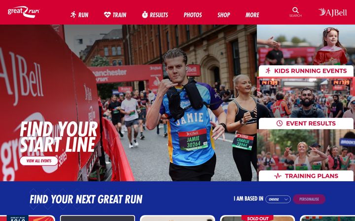 Screenshot of greatrun.org