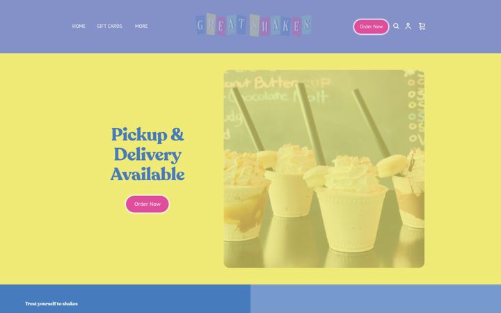 Screenshot of greatshakes.com
