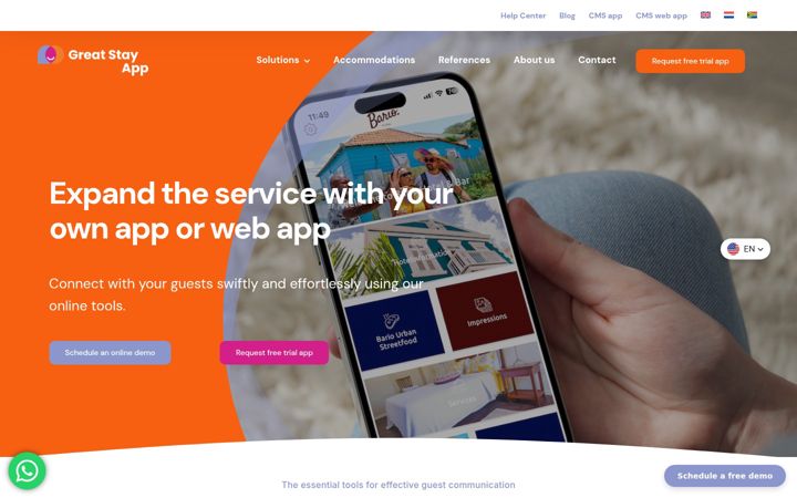 Screenshot of greatstayapp.com
